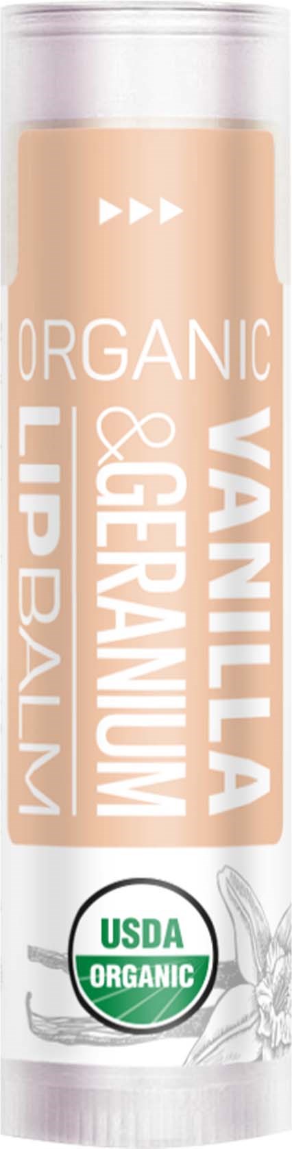 Organic Vanilla & Geranium Lip Balm