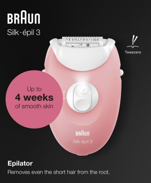 Silk-épil 3 3-176 Epilator Pink/White