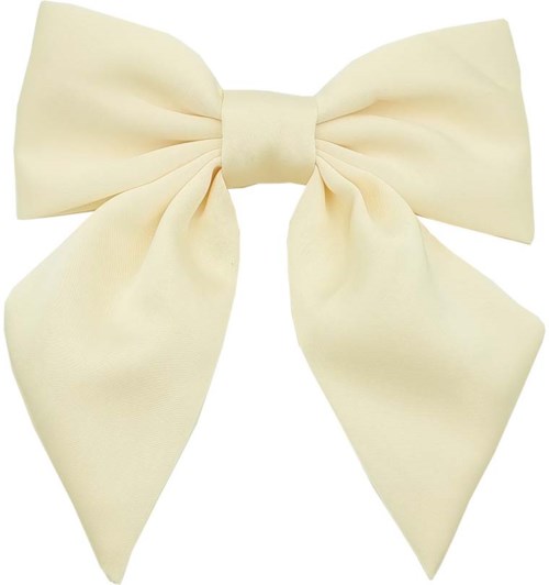 Bow Barrette Cream White