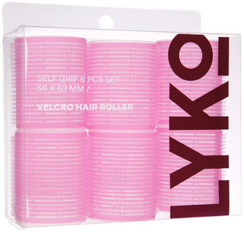 Self Grip Hair Roller Pink 6 pcs 50 x 63 mm