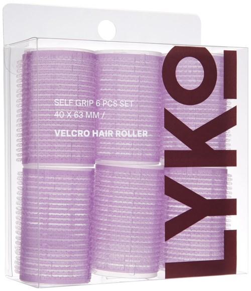 Self Grip Hair Roller Purple 6 pcs 40 x 63 mm