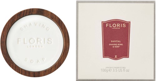Santal Shaving Soap in Wooden Bowl