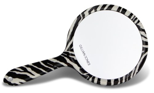 GILLIAN JONES 2 Side Hand Mirror Print Zebra