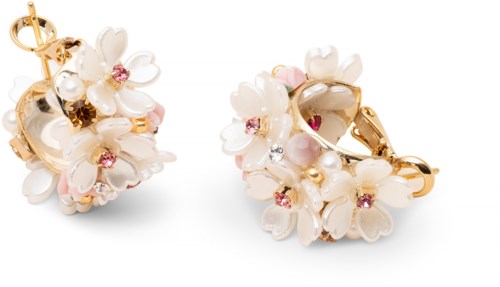 Anastasia earrings - Creme / pink