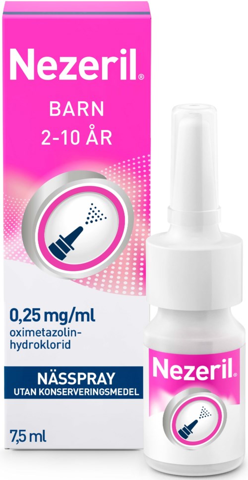 nässpray, lösning 0,25 mg/ml 7,5 ml