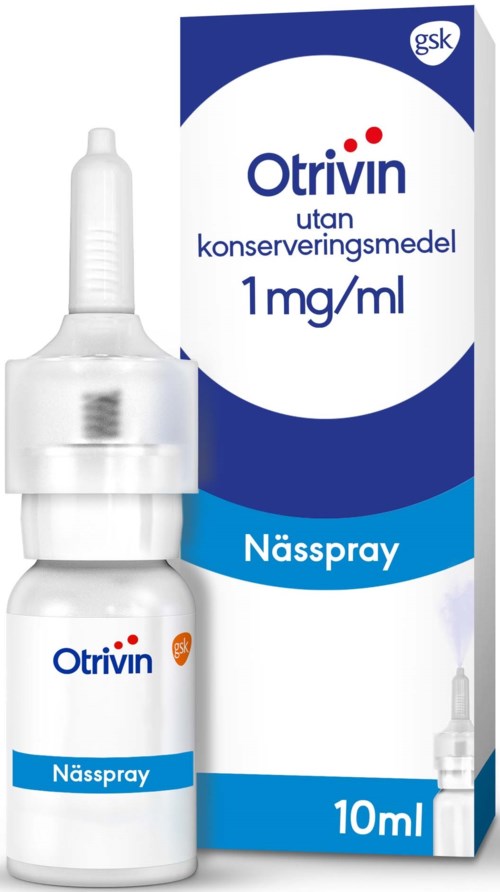 Nässpray utan konserveringsmedels 1mg/ml 10 ml