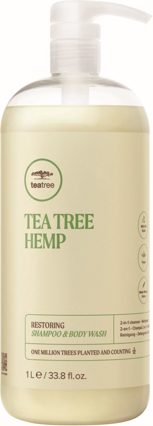 Tea Tree Hemp Restoring Shampoo & Body Wash 1000ml