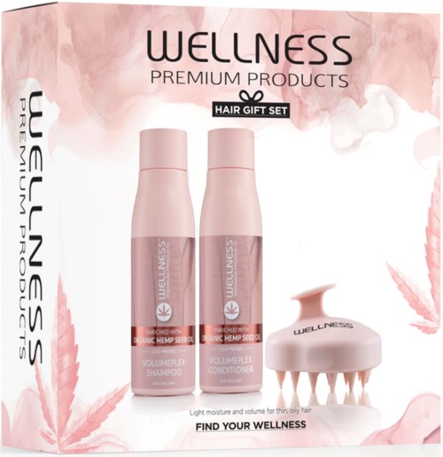 Volumeplex Set (Shampoo 500 ml, Conditioner 500 ml, Hair Massager)