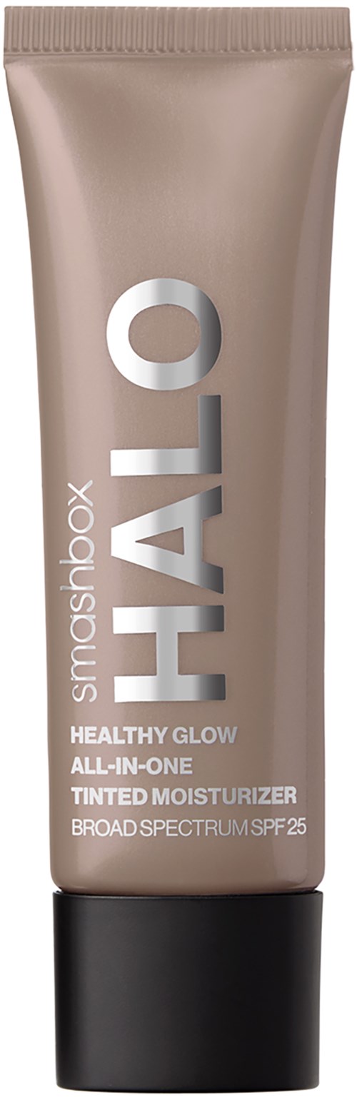 En tub av Smashbox Halo färgad fuktighetskräm med SPF 25, främjar en hälsosam lyster.