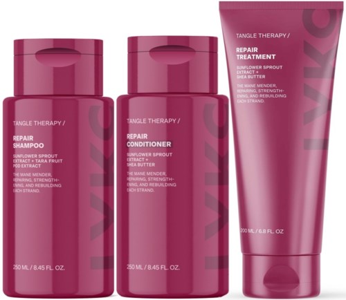 By Lyko Tangle Therapy Repair Shampoo 250 ml & Conditioner 250 ml & Treatment 200 ml