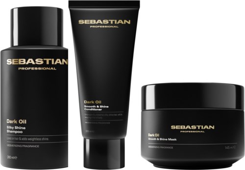 Sebastian Professional DarkOil Bundle Smooth and Shine Shampoo 280 ml & Conditioner 200 ml & Mask 145 ml