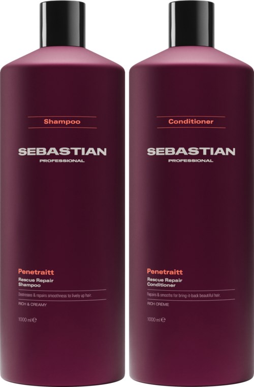 Sebastian Professional Penetraitt Bundle Rescue Repair Shampoo 1000 ml & Conditioner 1000 ml