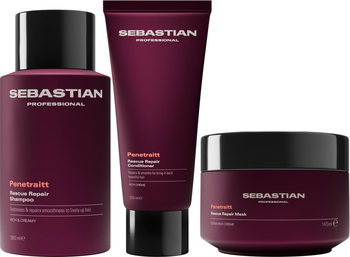 Sebastian Professional Penetraitt Bundle Rescue Repair Shampoo 280 ml & Conditioner 200 ml & Mask 145 ml