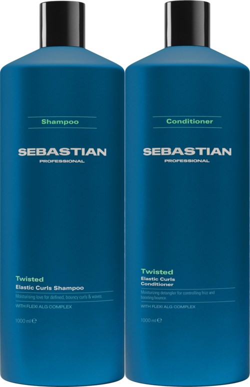 Sebastian Professional Twisted Bundle Elastic Curls Shampoo 1000 ml & Conditioner 1000 ml