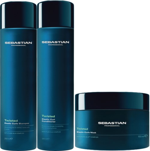 Sebastian Professional Twisted Bundle Elastic Curls Shampoo 250 ml & Conditioner 250 ml & Mask 150 ml