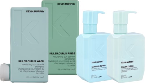 Kevin Murphy Killer Curls Bundle Wash 250 ml & Rinse 250 ml & Anti-frizz Creme 200 ml & Leave-in Repair 200 ml