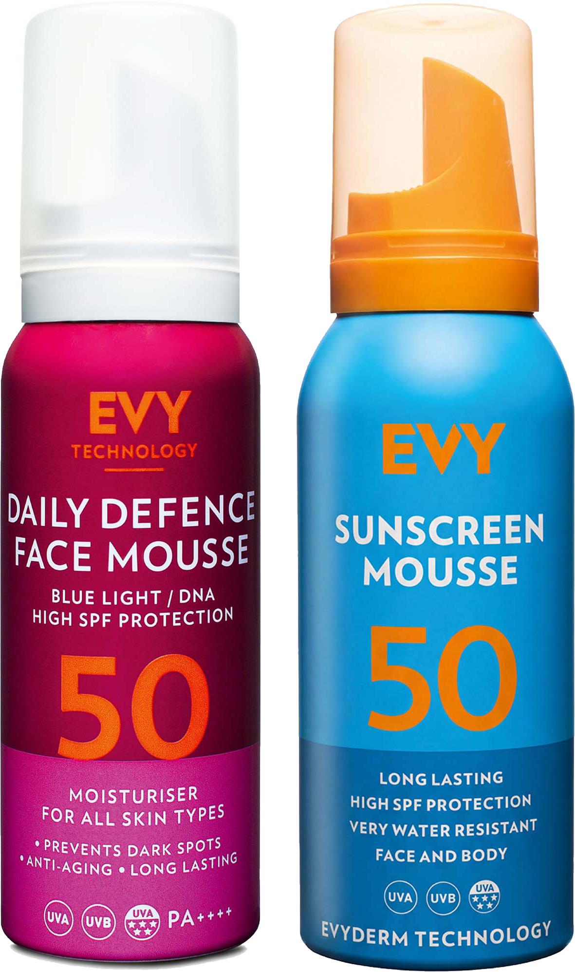 EVY Face & Body SPF50 Bundle Face Mousse 75 ml & Body Mousse 100 ml