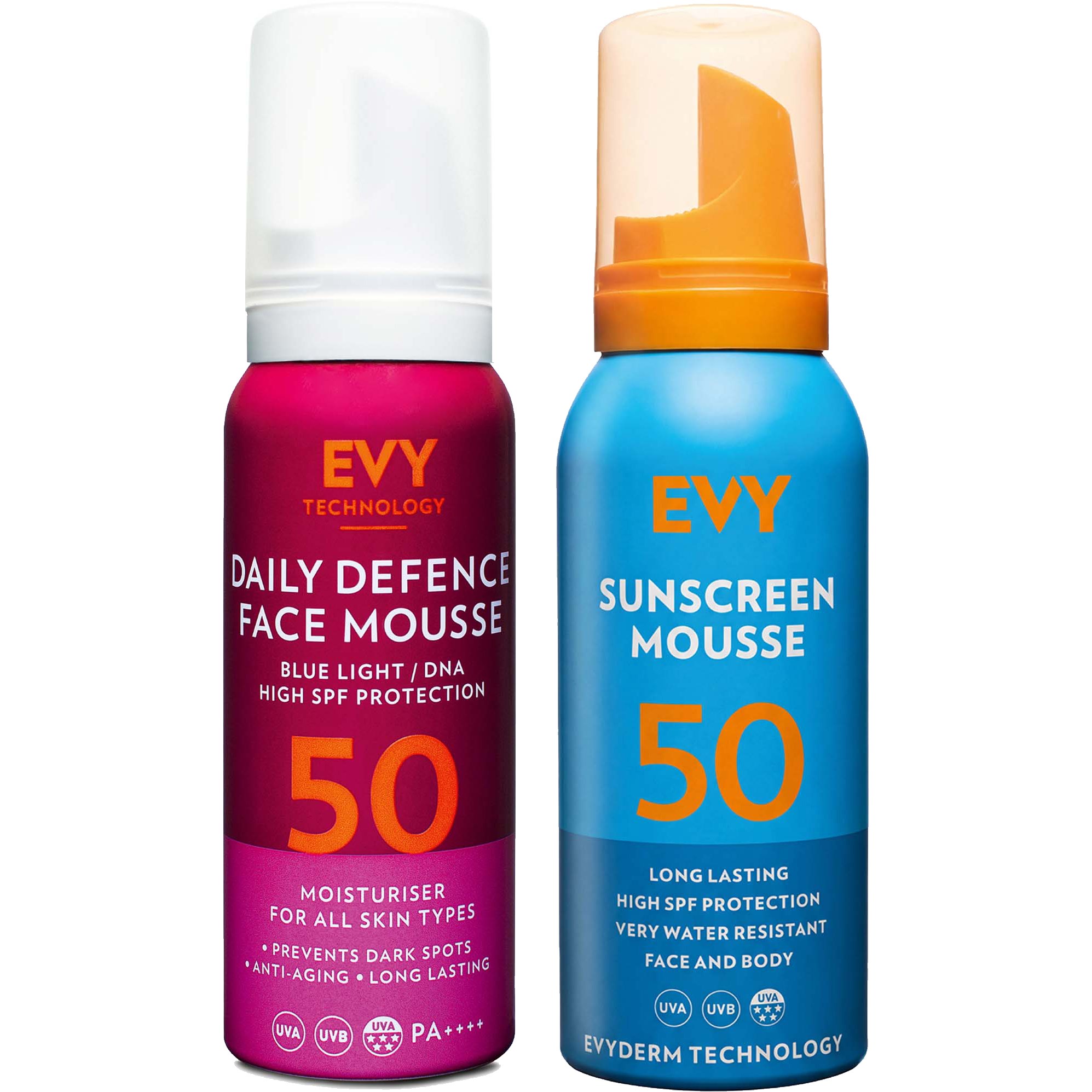 EVY Face & Body SPF50 Bundle Face Mousse 75 ml & Body Mousse 100 ml