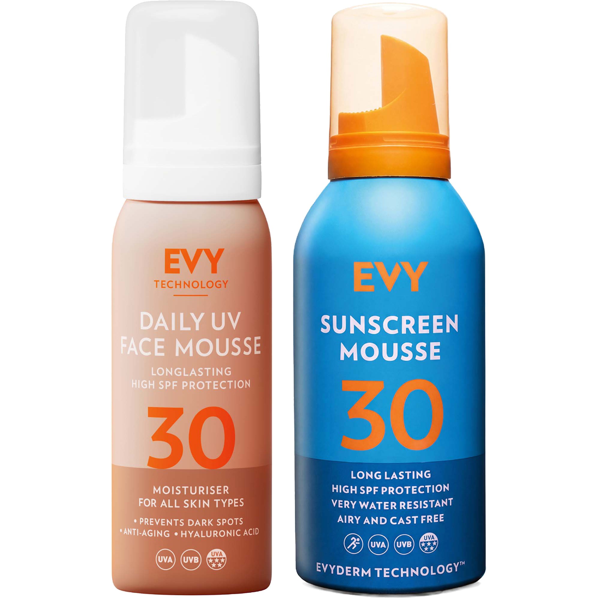 EVY Face & Body SPF30 Bundle Face Mousse 75 ml & Body Mousse 150 ml