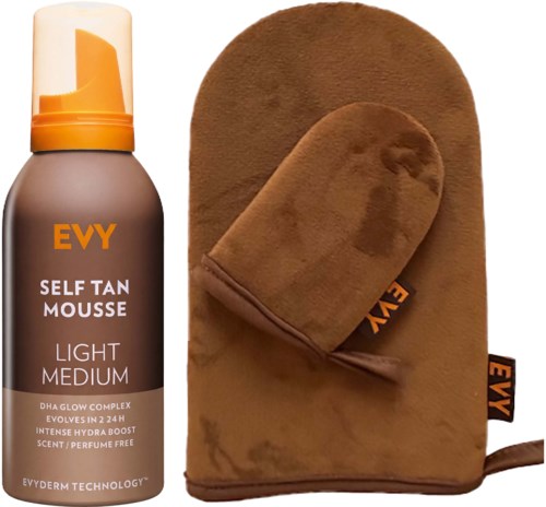 EVY Self Tan Bundle Mousse Light/Medium 150 ml & Self Tan Glove