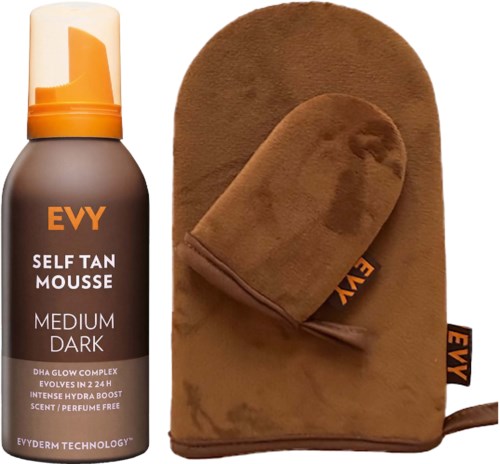 EVY Self Tan Bundle Mousse Medium/Dark 150 ml & Self Tan Glove
