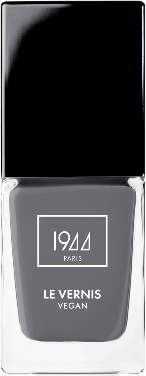Veganskt nagellack i svartvitt design med texten "1944 PARIS LE VERNIS VEGAN".