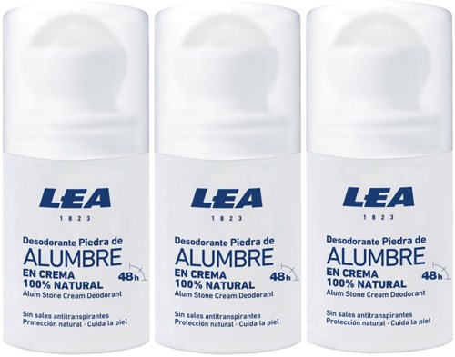 LEA Natural Alum Cream Deo Roll On 50 ml x 3