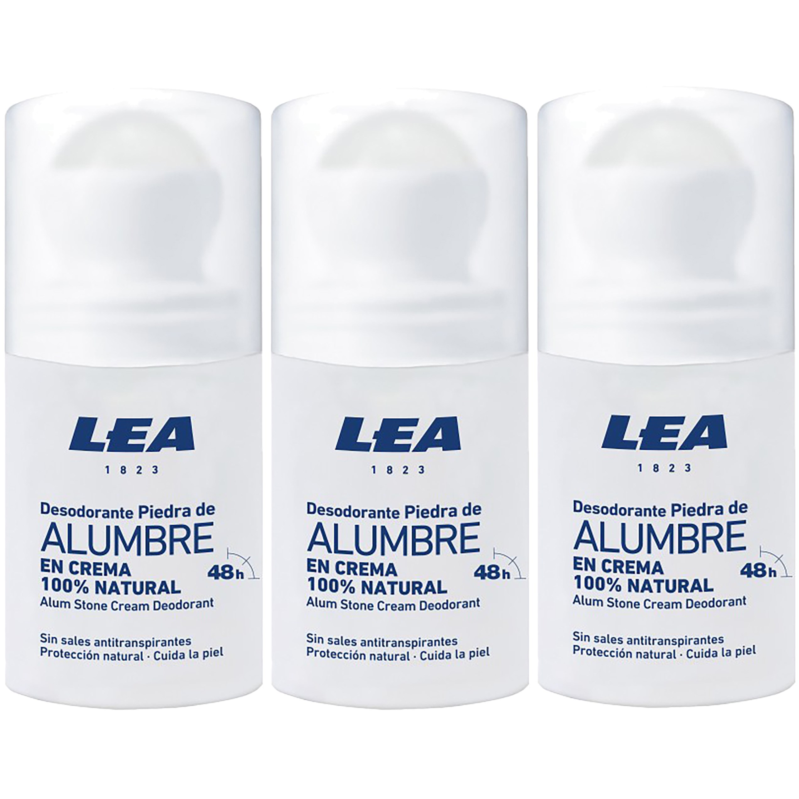 LEA Natural Alum Cream Deo Roll On 50 ml x 3