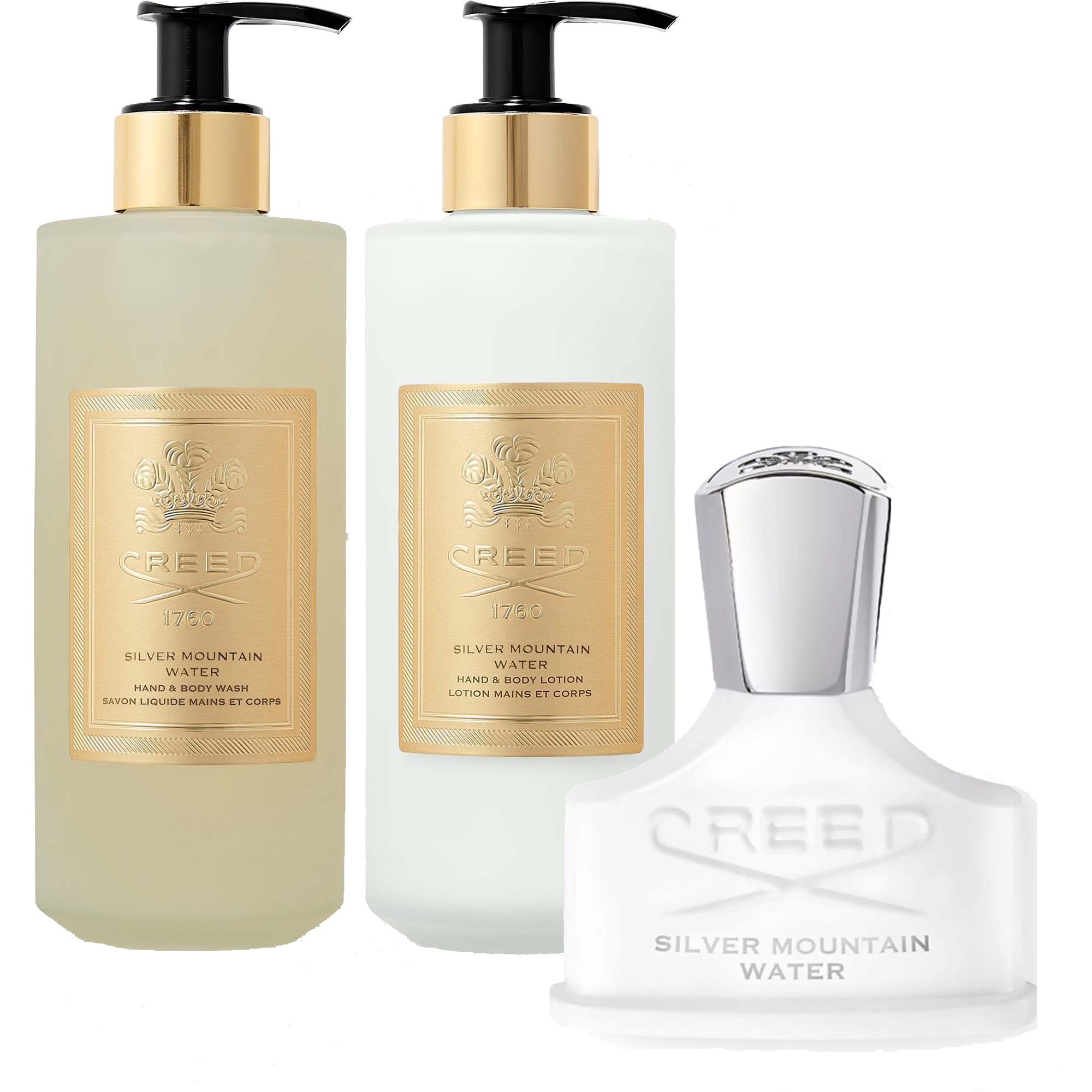 Creed Silver Mountain Water Bundle EdP 30 ml & Wash 300 ml & Loti