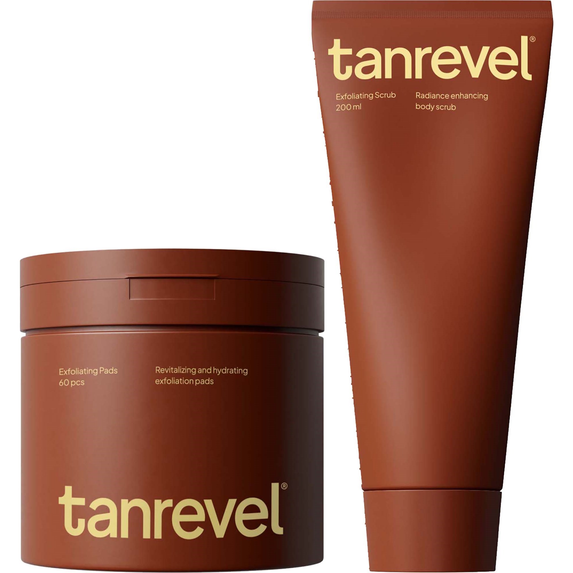 Tanrevel® Exfoliating Bundle Pads 60 pcs & Scrub 200 ml