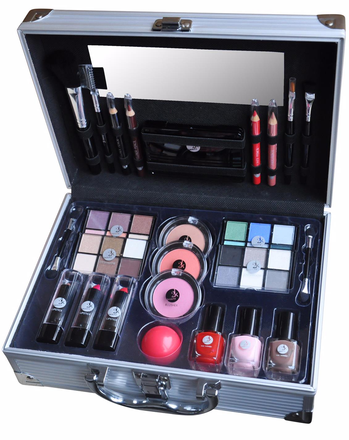 2K All About Beauty Train Case Makeup Box