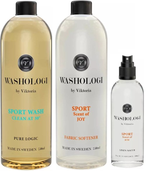 Washologi Sport Bundle Wash 750ml & Fabric Softener 750 ml & Linen Water 100ml