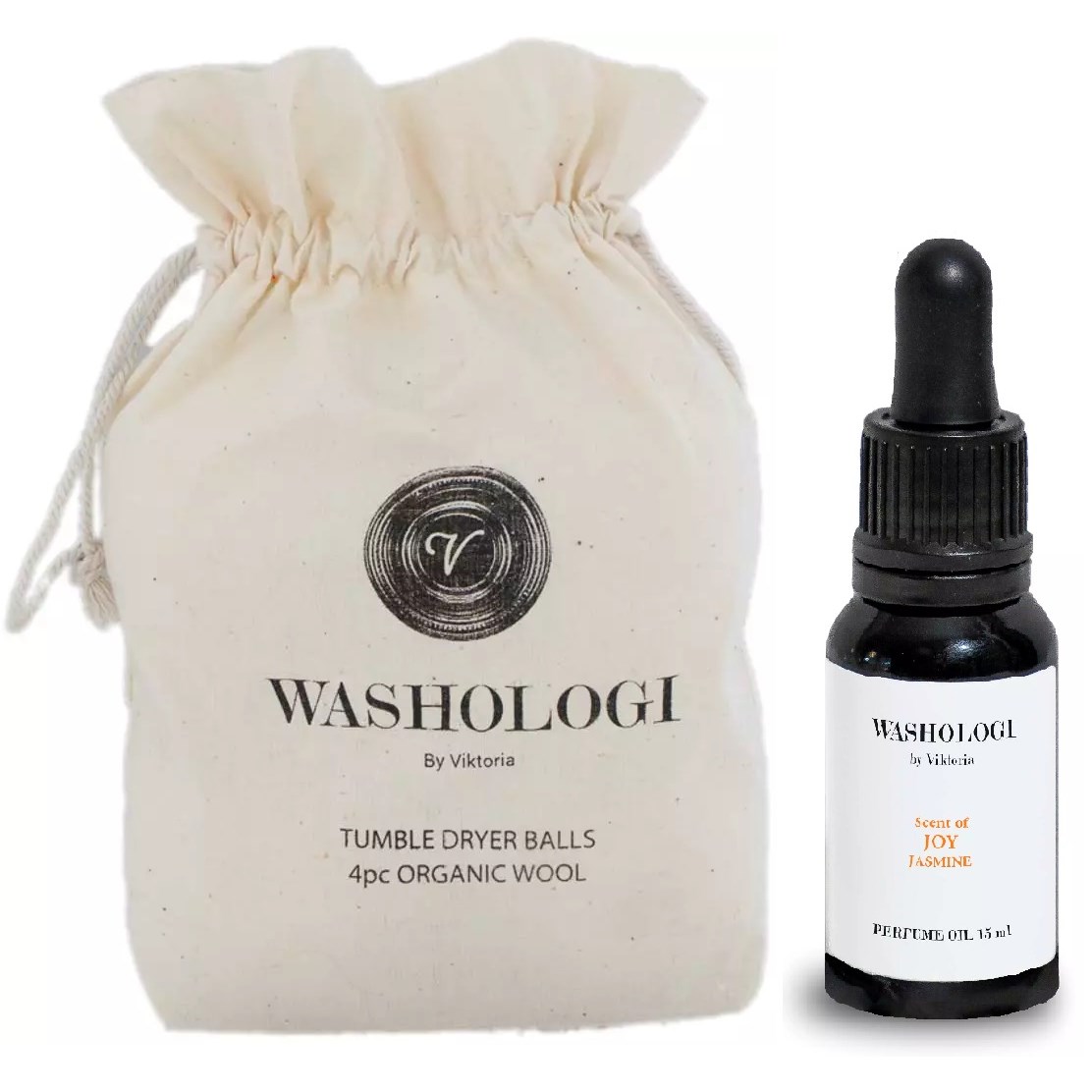 Washologi Tumble Dryer Jasmine Bundle Tumble Dryer Balls 4pcs & P