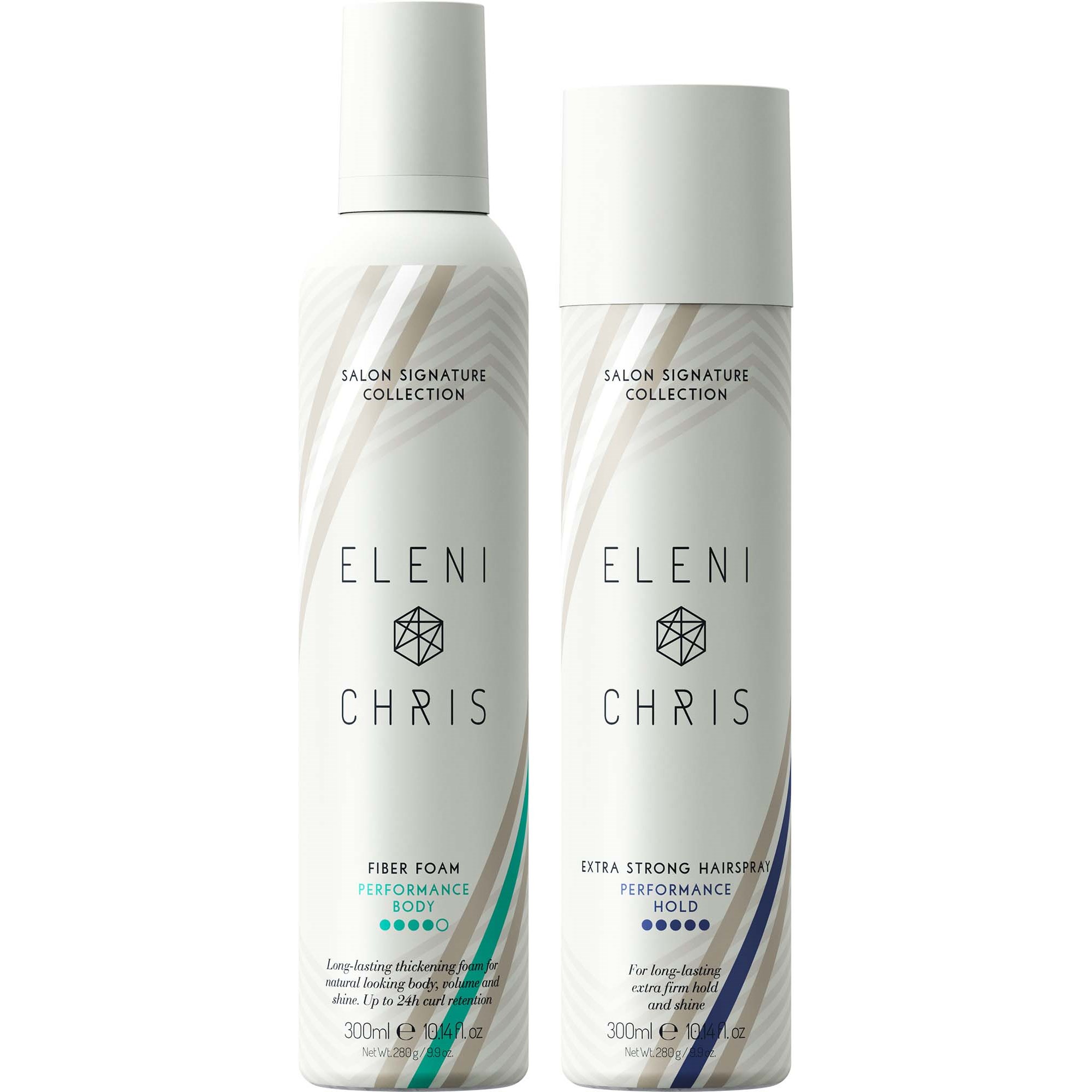 Eleni&Chris Bundle Fiber Foam 300 ml & Extra Strong Hairspray 300 ml