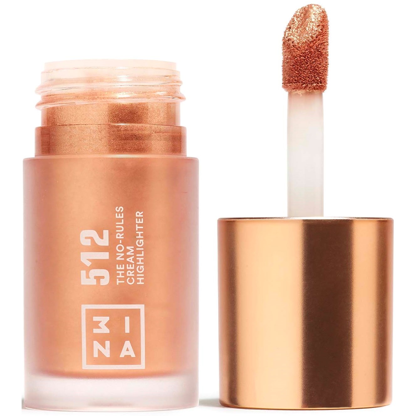 Фото - Пудра й рум'яна 3INA The No-Rules Cream Highlighter 512 Pearly Gold 