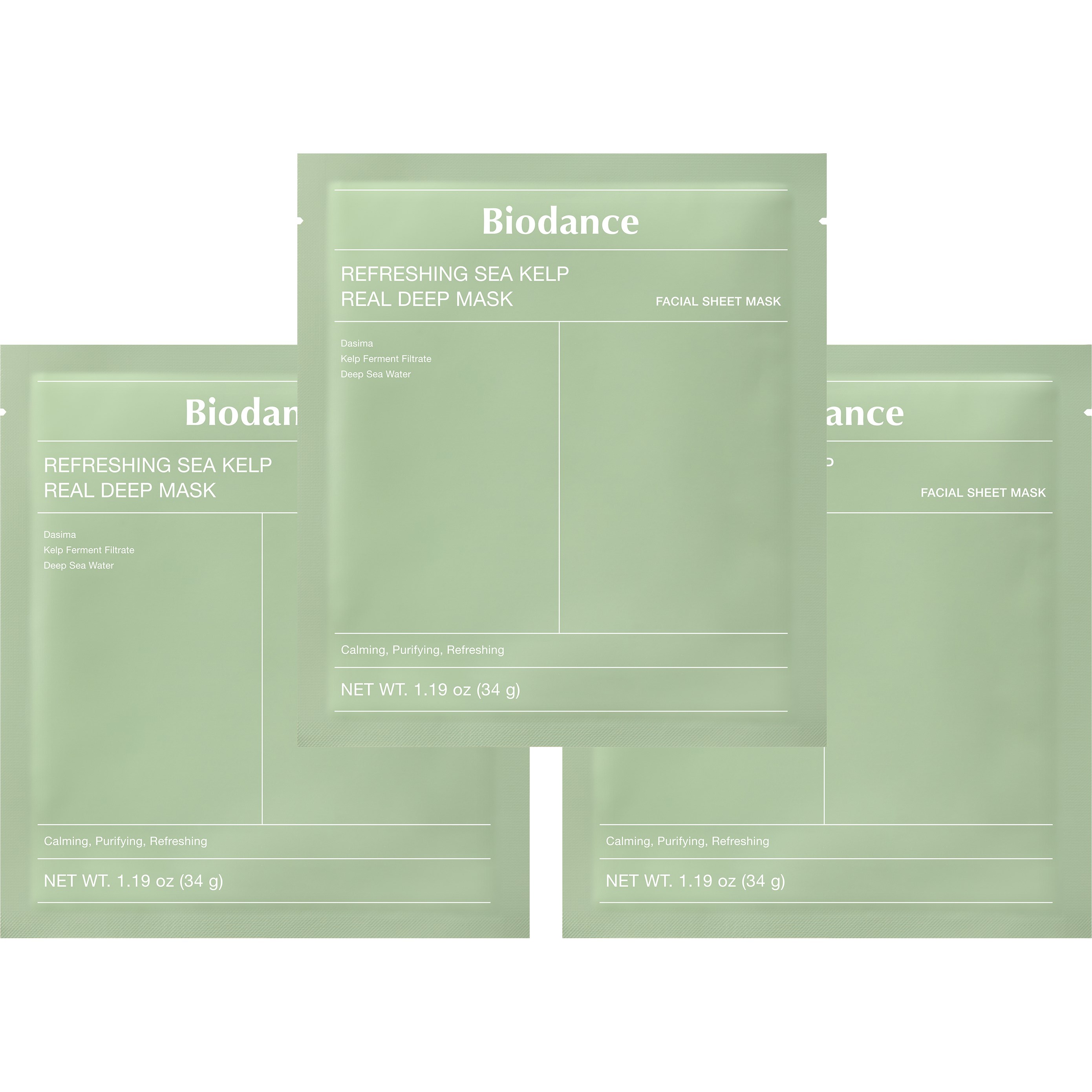 Biodance Refreshing Sea Kelp Real Deep Mask x 3