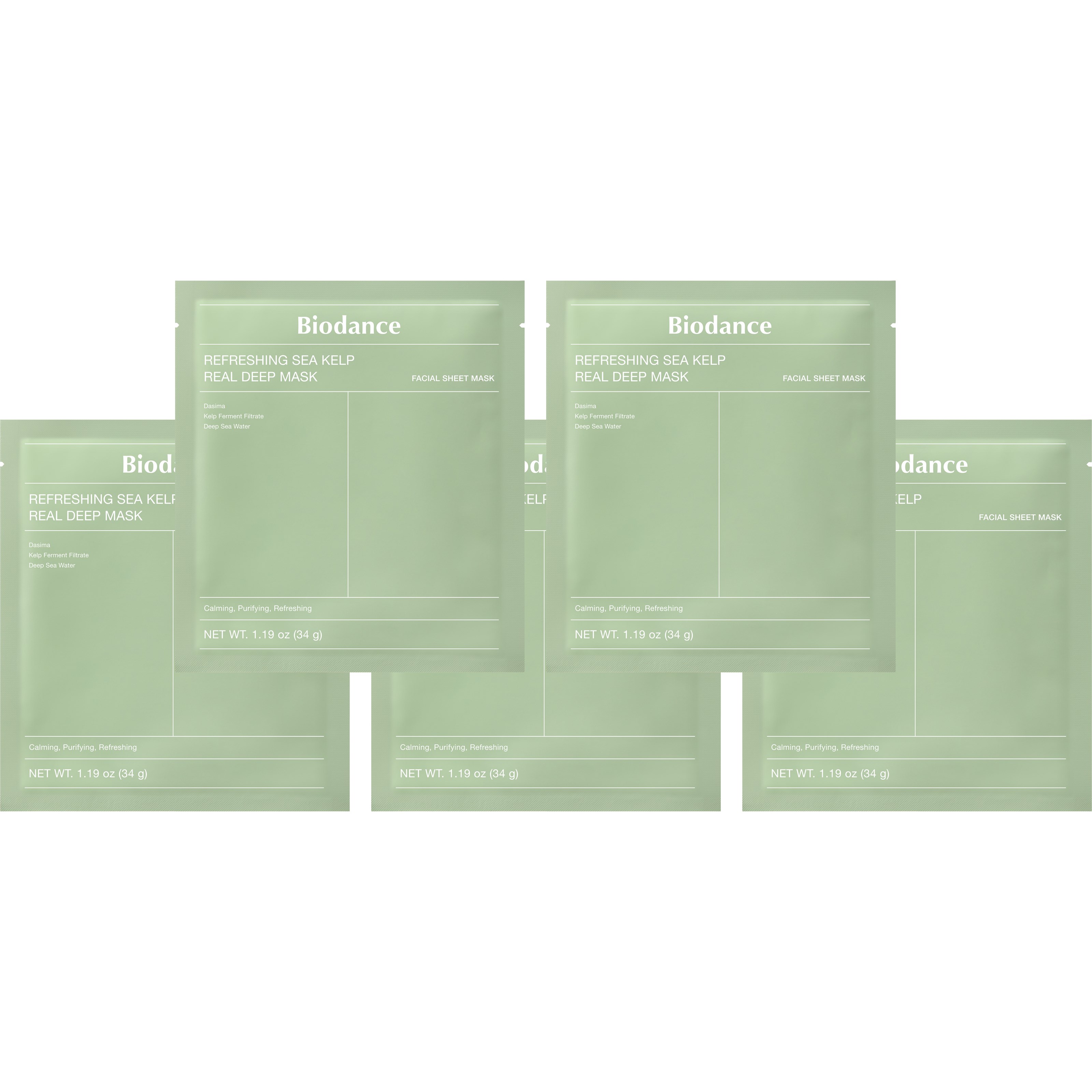 Biodance Refreshing Sea Kelp Real Deep Mask x 5