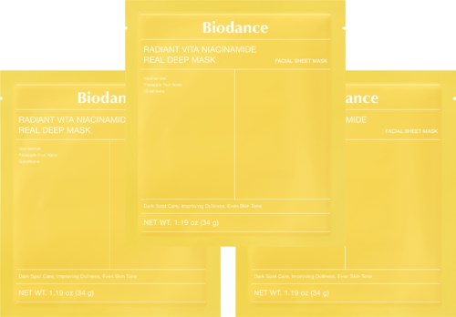 Biodance Radiant Vita Niacinamide Real Deep Mask x 3