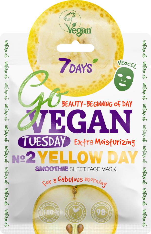 7DAYS Beauty GO VEGAN Facemask YELLOW DAY Tuesday 