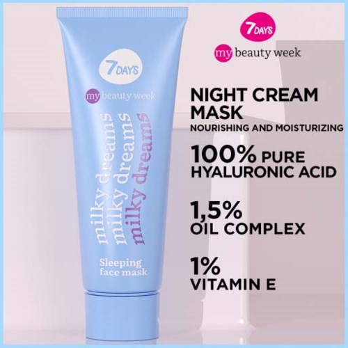 7DAYS Beauty My Beauty Week Milky Dreams Sleeping Face Mask 80 ml