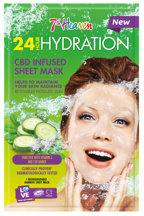 7th Heaven 24 Hour Hydration CBD Infused Sheet Mask