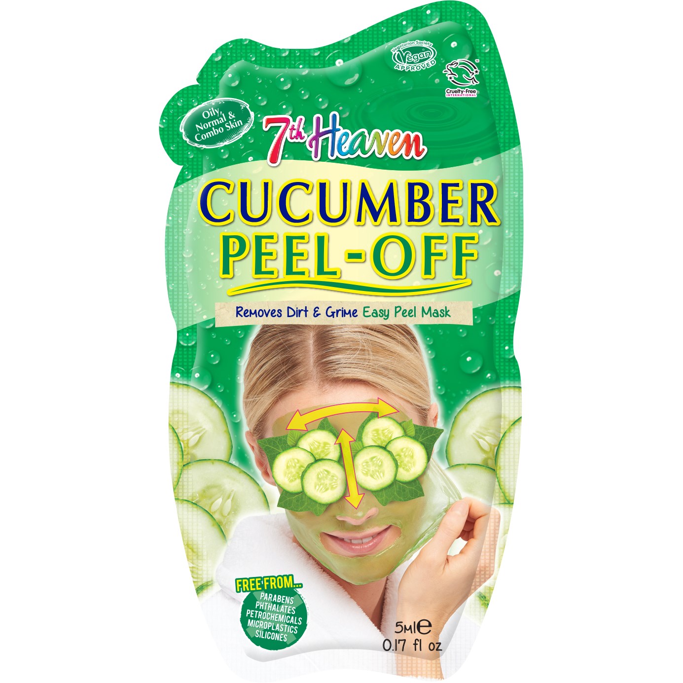 7th Heaven Cucumber Peel Off Single Use 5 ml