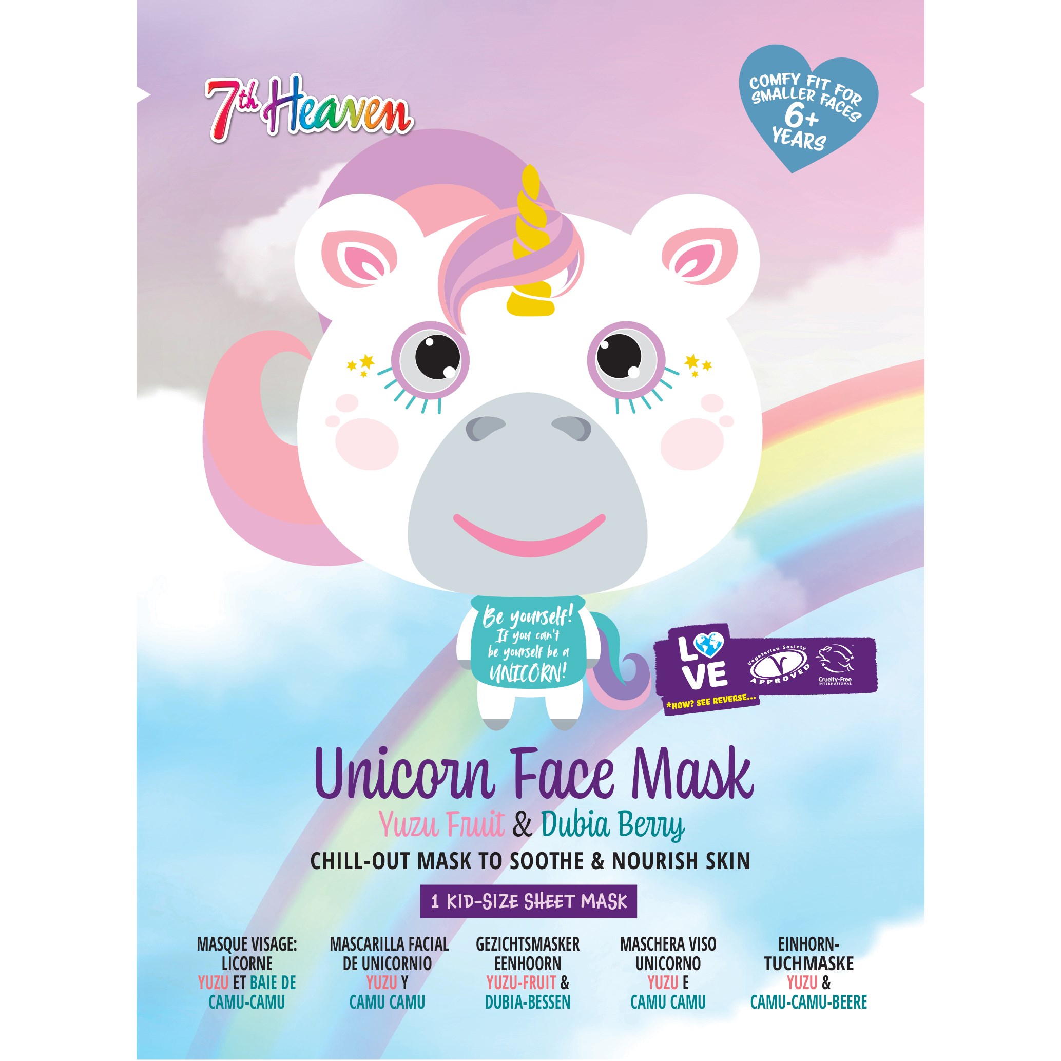 Bilde av 7th Heaven Animal Unicorn Face Sheet Mask