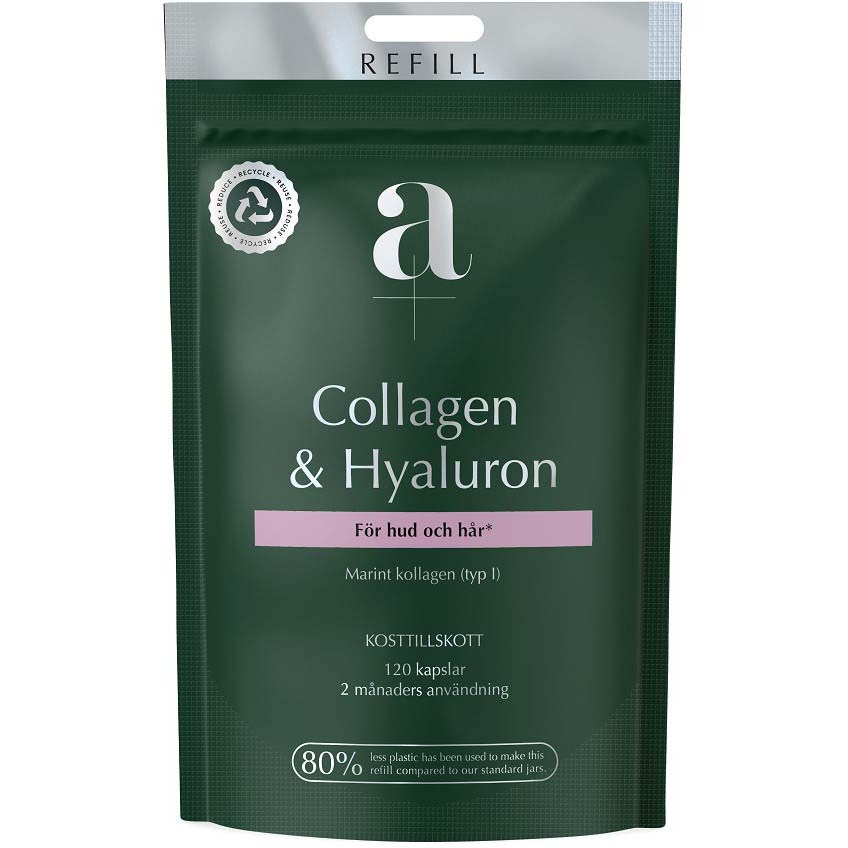 A+ Collagen + Hyaluronsyra 120 kap Refill