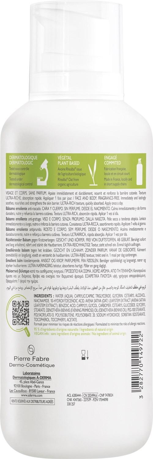 A white bottle with green labels, instructions, ingredients, and a barcode. It appears to be a cosmetic or personal care product.