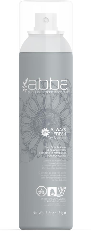 ABBA Pure Performace Haircare Always Fresh Dry Shampoo 184ml