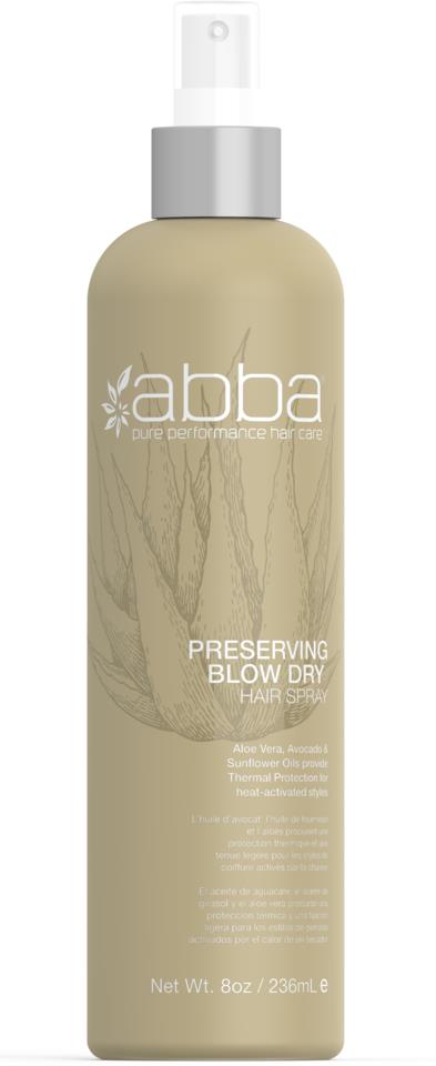 ABBA Pure Performace Haircare Preserving Blow Dry Spray 236ml