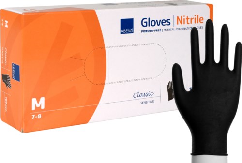 ABENA Nitrilhandske Black 100-pack MEDIUM