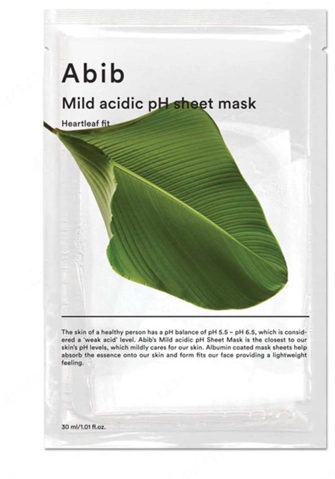 ABIB Mild Acidic Ph Sheet Mask Heartleaf Fit 107 g