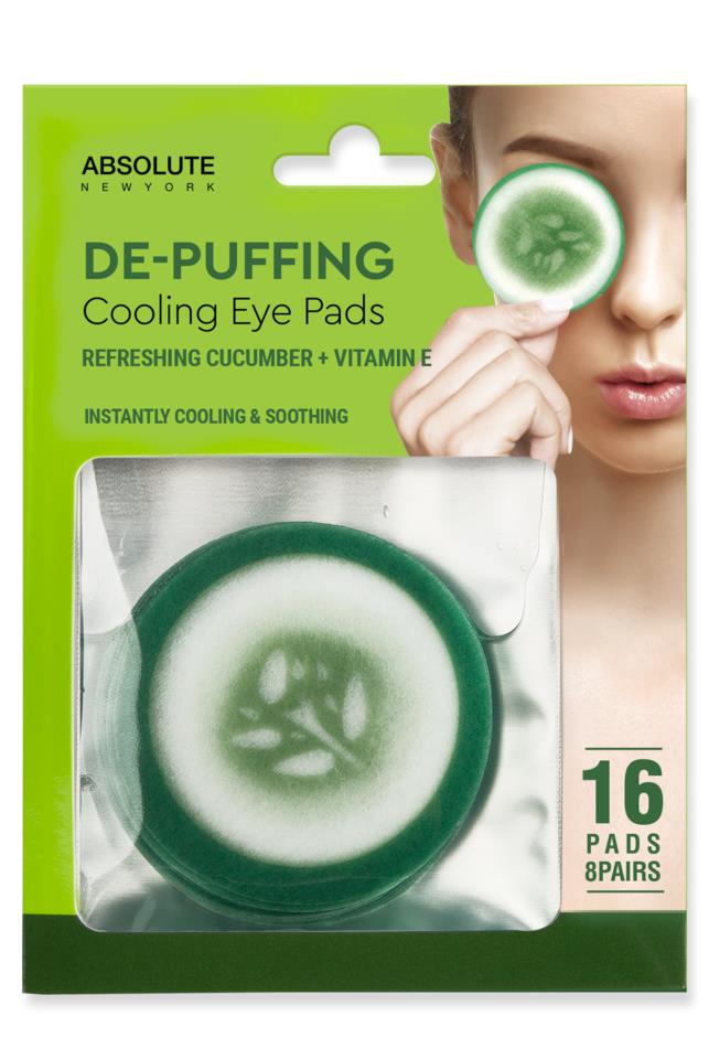 Absolute New York Cooling Eye Pad Cucumber 16pcs